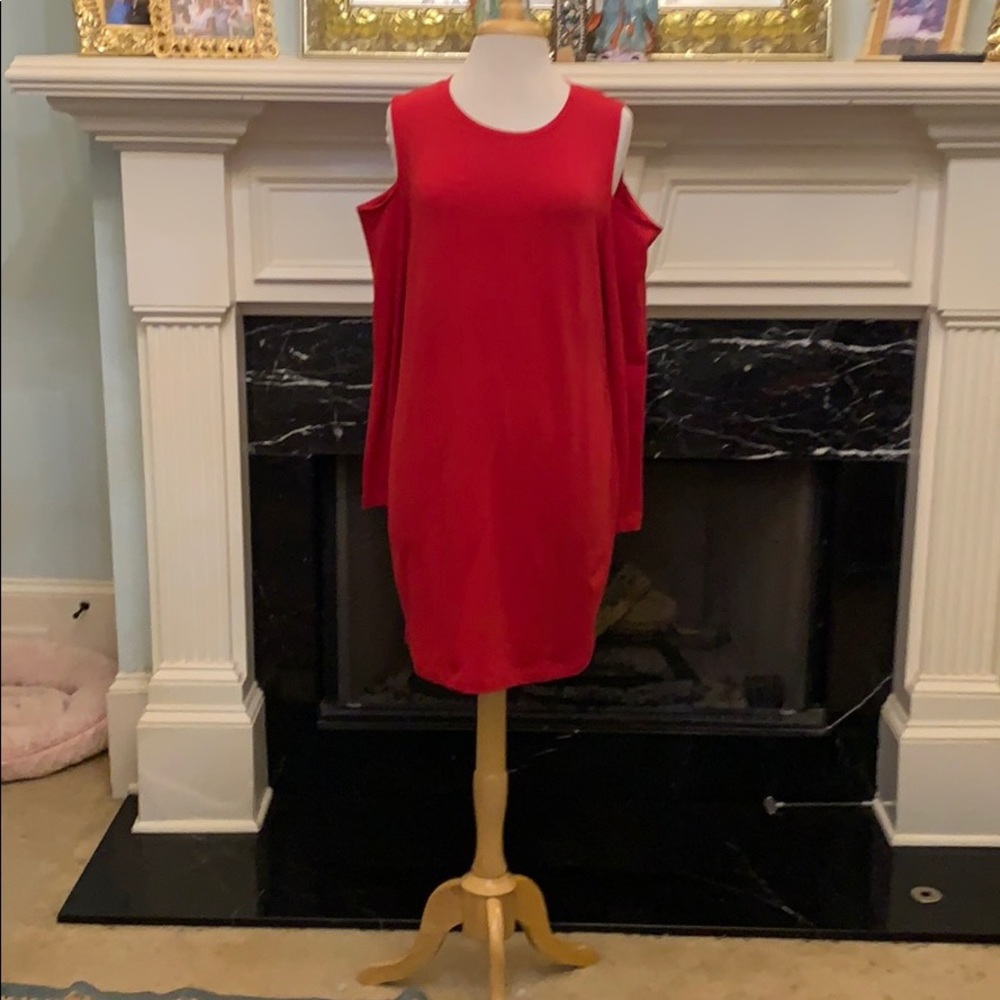 NWT cold shoulder long sleeved dress